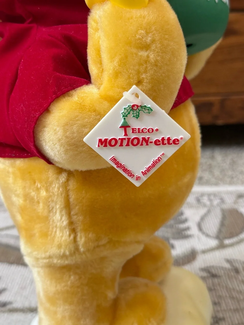 90s Vintage Disney Winnie the Pooh Animated Christmas Decor Telco Motion-ettes